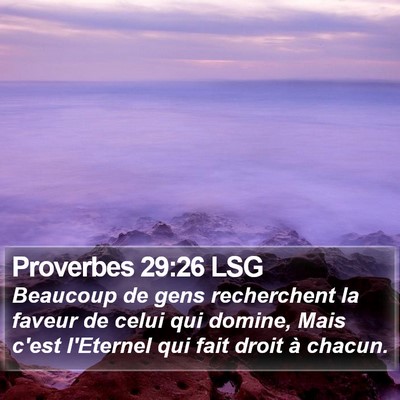 Proverbes 29:26 LSG Bible Verse Image