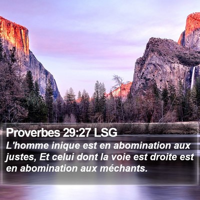Proverbes 29:27 LSG Bible Verse Image