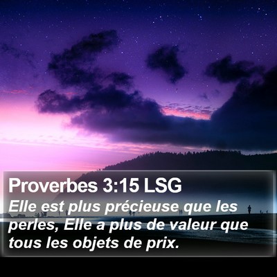Proverbes 3:15 LSG Bible Verse Image