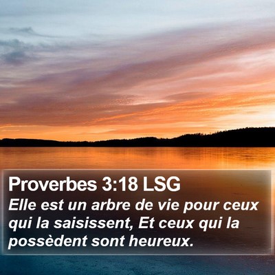Proverbes 3:18 LSG Bible Verse Image