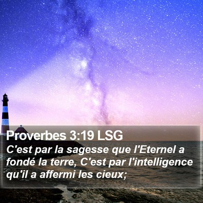 Proverbes 3:19 LSG Bible Verse Image