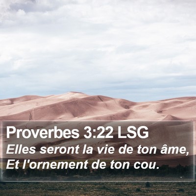 Proverbes 3:22 LSG Bible Verse Image