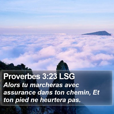 Proverbes 3:23 LSG Bible Verse Image