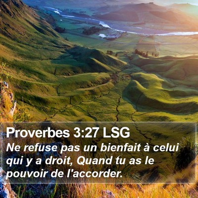 Proverbes 3:27 LSG Bible Verse Image