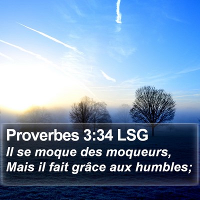 Proverbes 3:34 LSG Bible Verse Image
