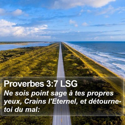 Proverbes 3:7 LSG Bible Verse Image