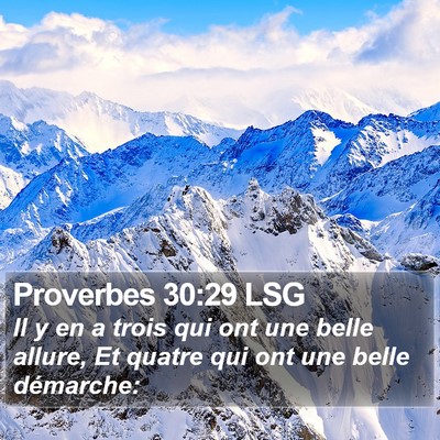 Proverbes 30:29 LSG Bible Verse Image
