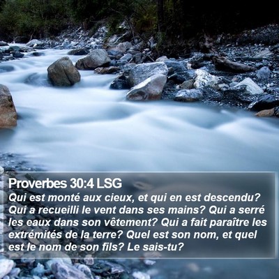 Proverbes 30:4 LSG Bible Verse Image