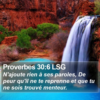 Proverbes 30:6 LSG Bible Verse Image
