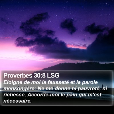 Proverbes 30:8 LSG Bible Verse Image