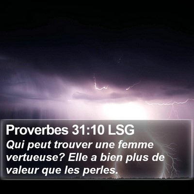 Proverbes 31:10 LSG Bible Verse Image