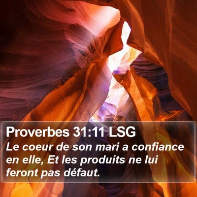 Proverbes 31:11 LSG Bible Verse Image