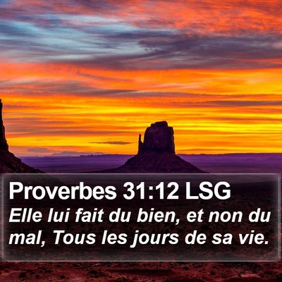 Proverbes 31:12 LSG Bible Verse Image