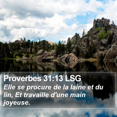 Proverbes 31:13 LSG Bible Verse Image