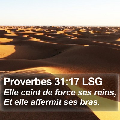 Proverbes 31:17 LSG Bible Verse Image