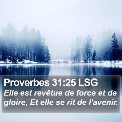 Proverbes 31:25 LSG Bible Verse Image