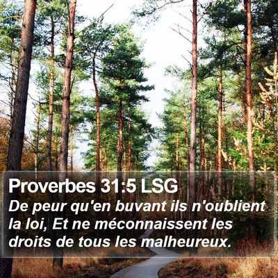 Proverbes 31:5 LSG Bible Verse Image