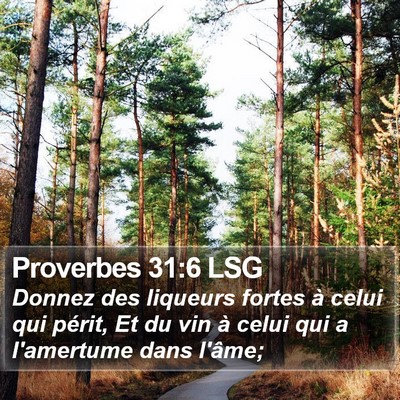 Proverbes 31:6 LSG Bible Verse Image