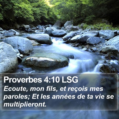 Proverbes 4:10 LSG Bible Verse Image