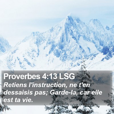 Proverbes 4:13 LSG Bible Verse Image
