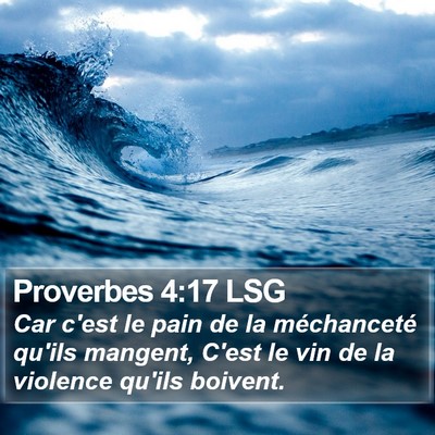 Proverbes 4:17 LSG Bible Verse Image