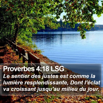 Proverbes 4:18 LSG Bible Verse Image