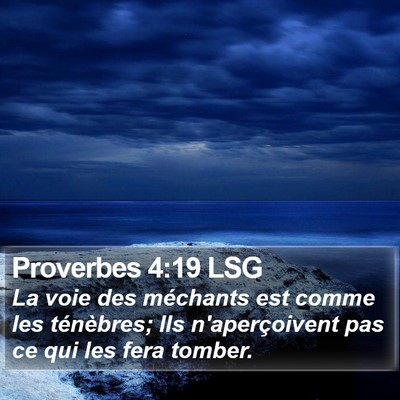 Proverbes 4:19 LSG Bible Verse Image