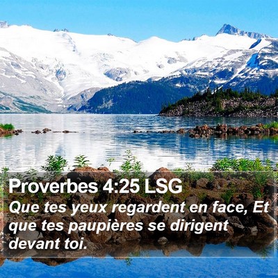 Proverbes 4:25 LSG Bible Verse Image