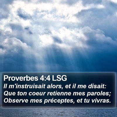 Proverbes 4:4 LSG Bible Verse Image