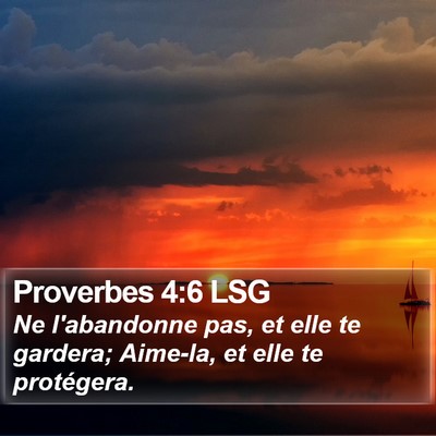 Proverbes 4:6 LSG Bible Verse Image