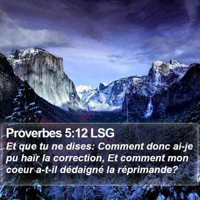 Proverbes 5:12 LSG Bible Verse Image