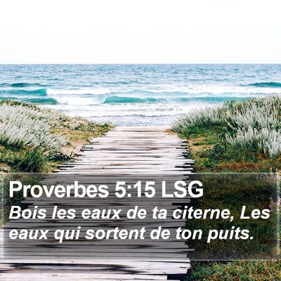 Proverbes 5:15 LSG Bible Verse Image