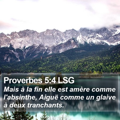 Proverbes 5:4 LSG Bible Verse Image