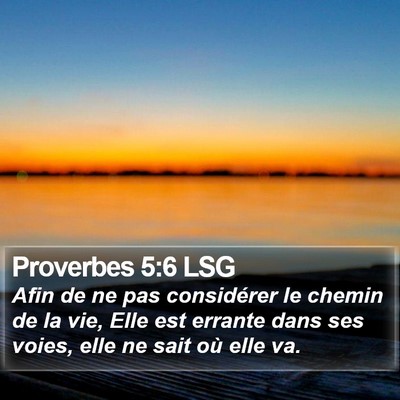 Proverbes 5:6 LSG Bible Verse Image