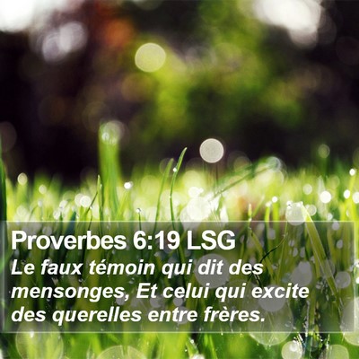 Proverbes 6:19 LSG Bible Verse Image