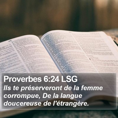 Proverbes 6:24 LSG Bible Verse Image