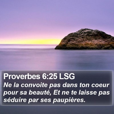 Proverbes 6:25 LSG Bible Verse Image