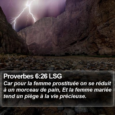 Proverbes 6:26 LSG Bible Verse Image