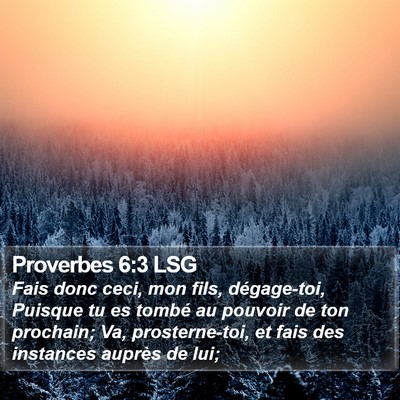 Proverbes 6:3 LSG Bible Verse Image