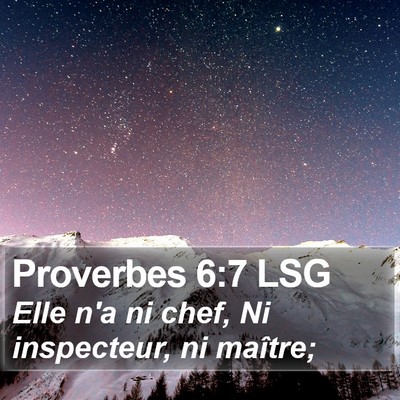 Proverbes 6:7 LSG Bible Verse Image