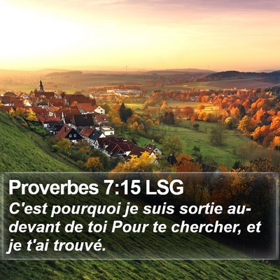 Proverbes 7:15 LSG Bible Verse Image