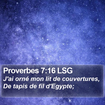 Proverbes 7:16 LSG Bible Verse Image