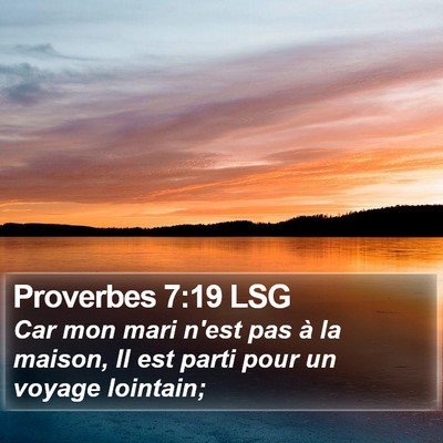 Proverbes 7:19 LSG Bible Verse Image