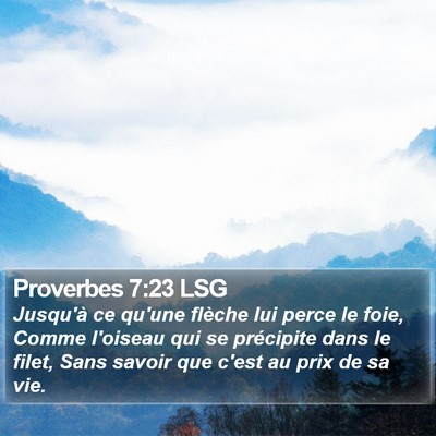 Proverbes 7:23 LSG Bible Verse Image