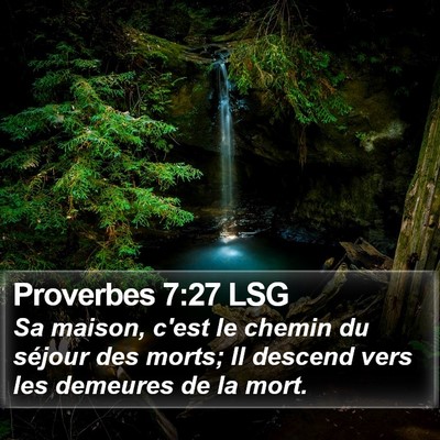 Proverbes 7:27 LSG Bible Verse Image
