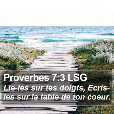 Proverbes 7:3 LSG Bible Verse Image