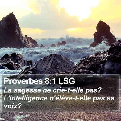 Proverbes 8:1 LSG Bible Verse Image