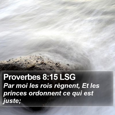 Proverbes 8:15 LSG Bible Verse Image