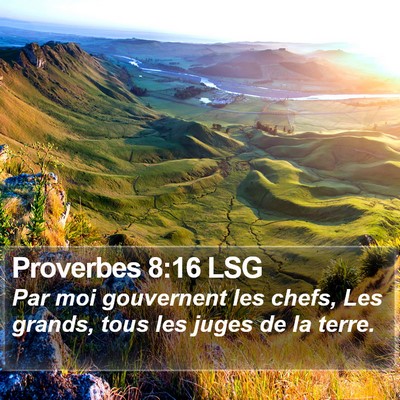 Proverbes 8:16 LSG Bible Verse Image