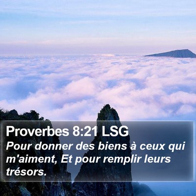 Proverbes 8:21 LSG Bible Verse Image
